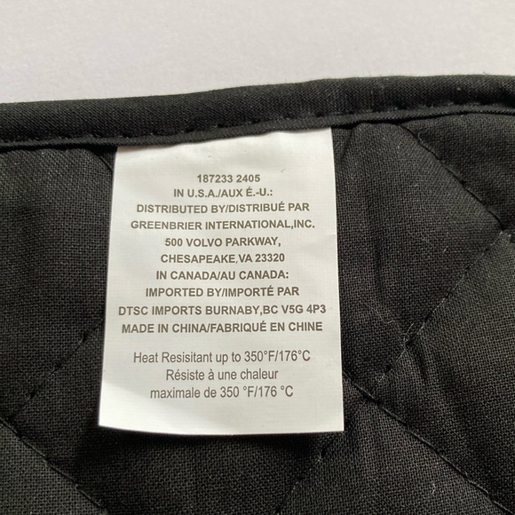 Oven Mitt with 2 Pot Holders Paisley Black and White Design Set 3 Pieces - Picture 8 of 11